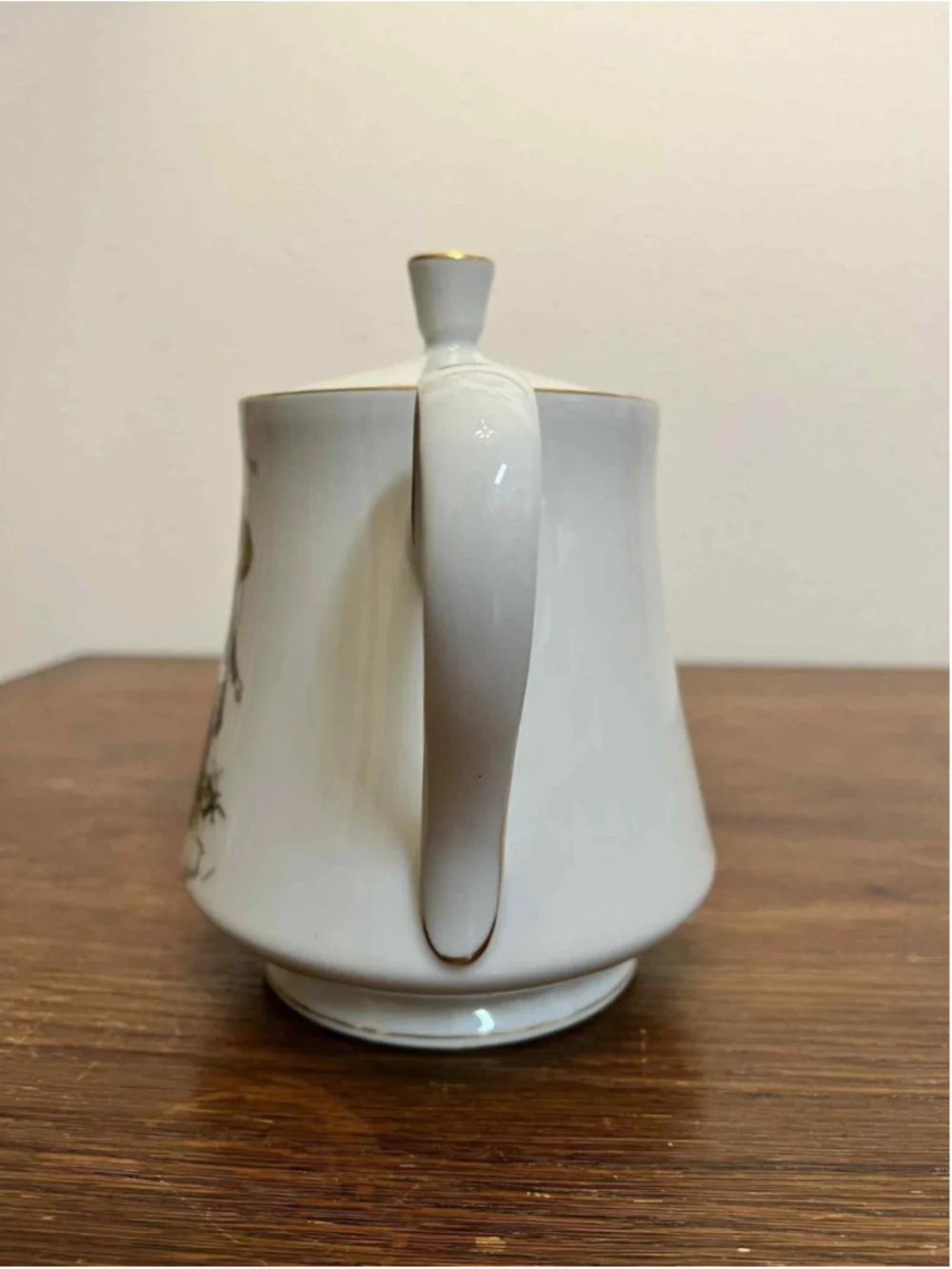 Vintage Holly Hobbie Teapot Happy Is the Home Gold Trim Porcelain w/Lid Server